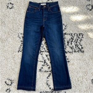 Madewell Cali Demi-Boot Jeans Size 24 | Dark Wash | Excellent Condition